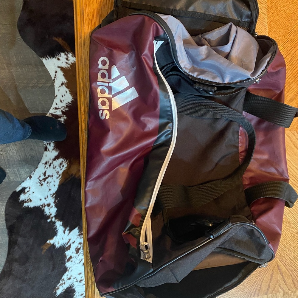 Adidas Hydroshield Duffel Bag. Maroon.